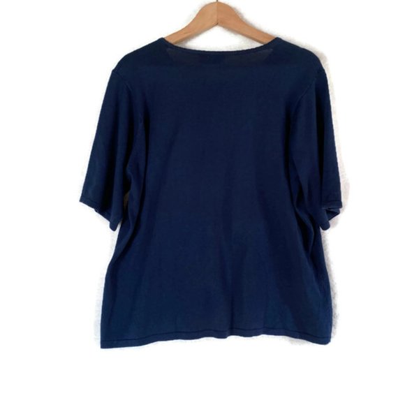 Pendleton Cotton Blend short sleeve sweater Womens size 1X - Picture 2 of 3